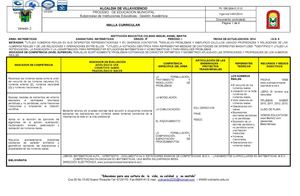 MALLA CURRICULAR MATEMÁTICAS 2015 (8 Y 9)