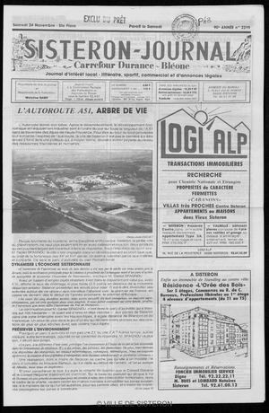 Le Sisteron Journal du 24/11/1990