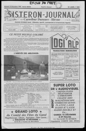 Le Sisteron Journal du 15/12/1990