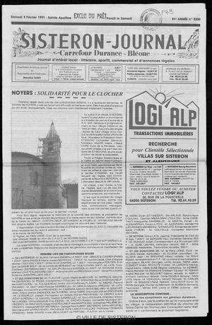 Le Sisteron Journal du 09/02/1991