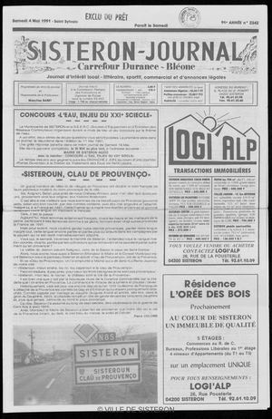 Le Sisteron Journal du 04/05/1991