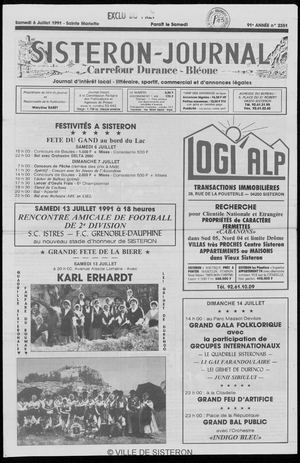 Le Sisteron Journal du 06/07/1991