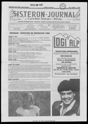 Le Sisteron Journal du 06/06/1992