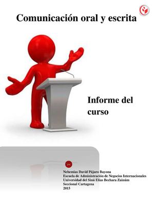 Informe De Comunicacion Oral Y Escrita