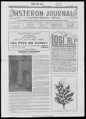 Le Sisteron Journal du 01/05/1993