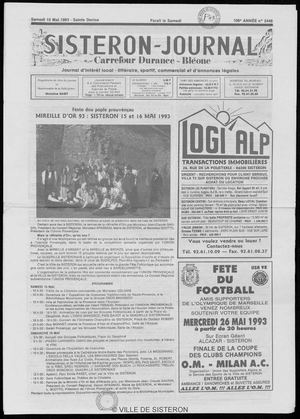 Le Sisteron Journal du 15/05/1993