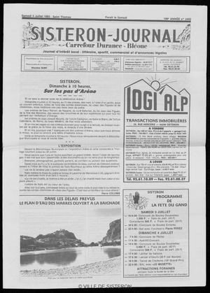 Le Sisteron Journal du 03/07/1993