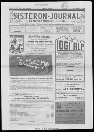 Le Sisteron Journal du 23/04/1994