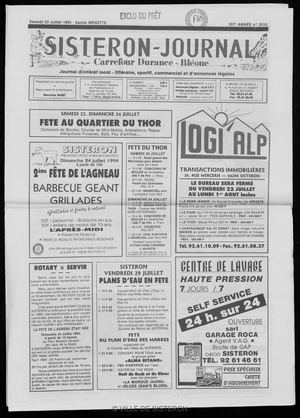 Le Sisteron Journal du 23/07/1994