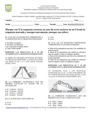 INTRODUCCIÓN A LA TRIGONOMETRÍA 10 Primer Corte 2015