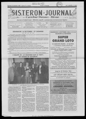 Le Sisteron Journal du 15/10/1994