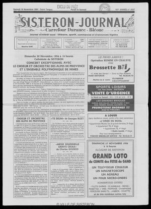 Le Sisteron Journal du 19/11/1994