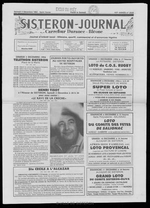 Le Sisteron Journal du 03/12/1994
