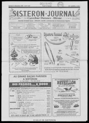 Le Sisteron Journal du 17/12/1994