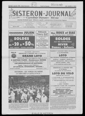 Le Sisteron Journal du 07/01/1995