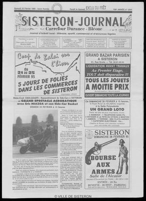 Le Sisteron Journal du 25/02/1995