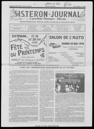 Le Sisteron Journal du 13/05/1995