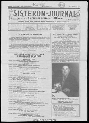 Le Sisteron Journal du 27/05/1995