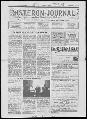 Le Sisteron Journal du 17/06/1995