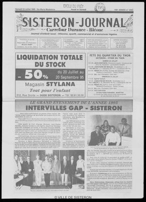Le Sisteron Journal du 22/07/1995