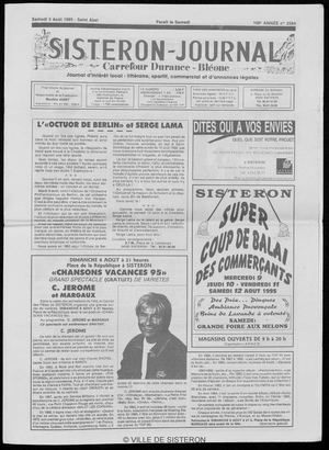 Le Sisteron Journal du 05/08/1995