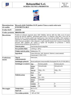 Bresaola Della Valtellina Igp