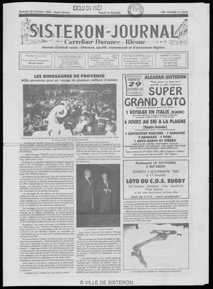 Le Sisteron Journal du 28/10/1995