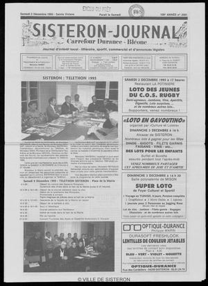 Le Sisteron Journal du 02/12/1995