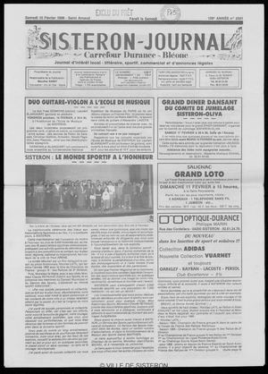 Le Sisteron Journal du 10/02/1996