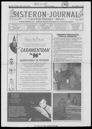 Le Sisteron Journal du 17/02/1996