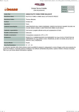 Filetti Tonno Pinne Gialle