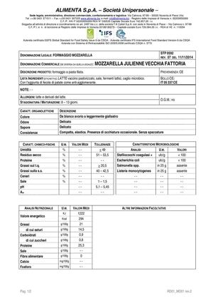 Mozzarella Julienne Vecchia Fattoria