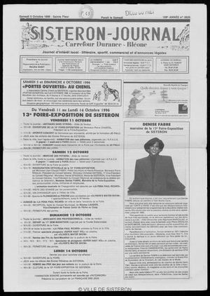 Le Sisteron Journal du 05/10/1996