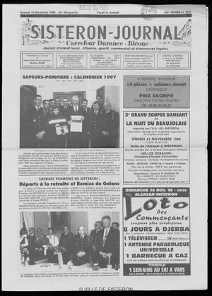 Le Sisteron Journal du 16/11/1996