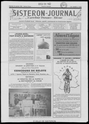 Le Sisteron Journal du 18/01/1997