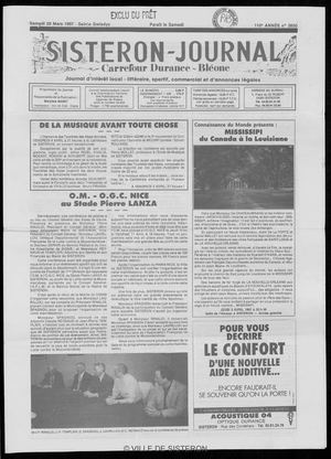 Le Sisteron Journal du 29/03/1997