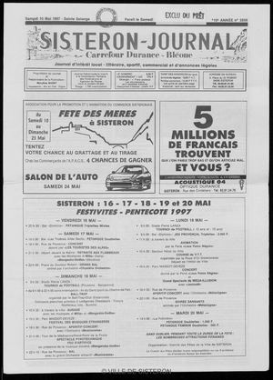 Le Sisteron Journal du 10/05/1997