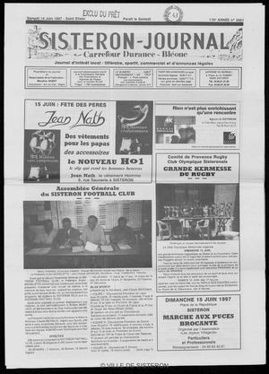 Le Sisteron Journal du 14/06/1997