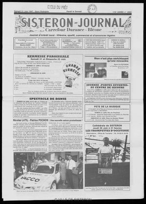 Le Sisteron Journal du 21/06/1997