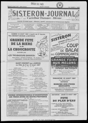 Le Sisteron Journal du 09/08/1997