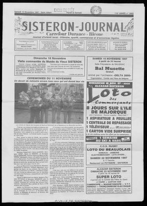Le Sisteron Journal du 15/11/1997