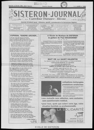 Le Sisteron Journal du 14/02/1998