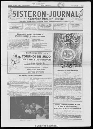 Le Sisteron Journal du 28/03/1998