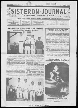 Le Sisteron Journal du 04/04/1998