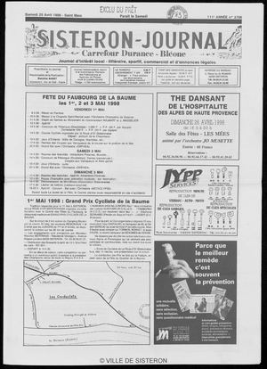 Le Sisteron Journal du 25/04/1998