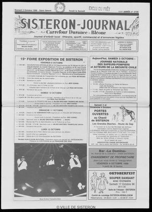 Le Sisteron Journal du 03/10/1998