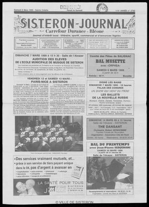 Le Sisteron Journal du 06/03/1999