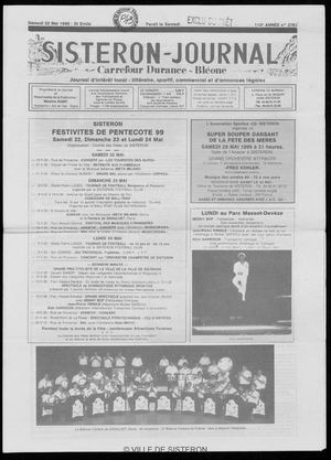 Le Sisteron Journal du 22/05/1999