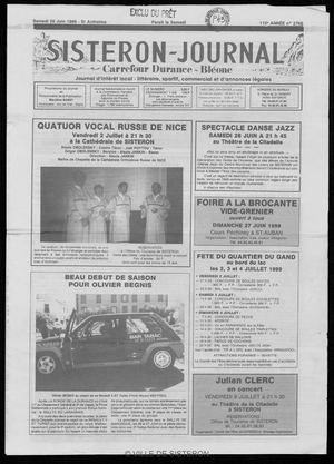 Le Sisteron Journal du 26/06/1999