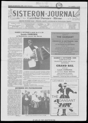 Le Sisteron Journal du 25/09/1999